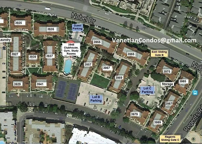 Waterpark hotel: Venetian La Jolla 2 Bedroom Condo Luxury Furnished Near Beach And Utc Mall